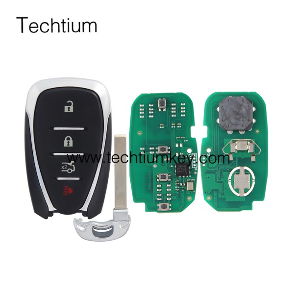 433Mhz ID46 Chip FCC:HYQ4EA 4 button remote key for Cadillac